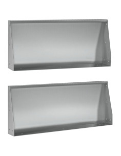 Muro di contenimento 2 pz 100 x 12 x 40 cm Acciaio zincato 2