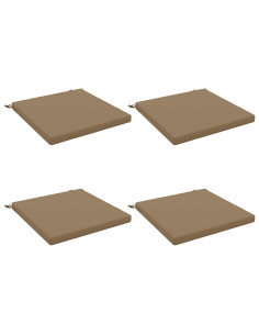 Cuscini per Sedia in 4 Pezzi SOEST 4 pz 100% Poliestere Tortora