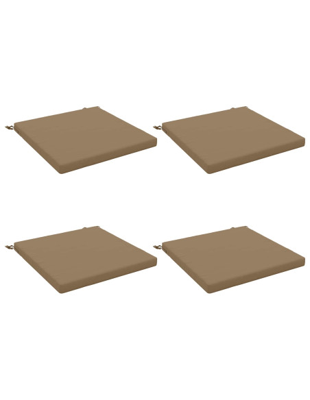Cuscini per Sedia in 4 Pezzi SOEST 4 pz 100% Poliestere Tortora