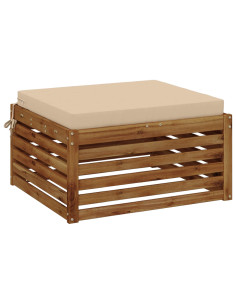Cuscino per Sedia in Unico Pezzo SOEST 100% Poliestere Crema 2