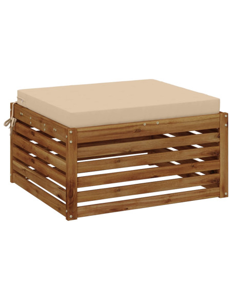 Cuscino per Sedia in Unico Pezzo SOEST 100% Poliestere Crema