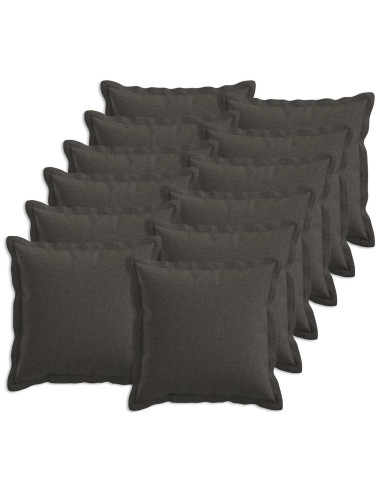 Federa 12 pcs HOUTEN Grigio Scuro 45 x 45 cm Lino