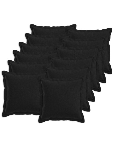 Federa 12 pcs HOUTEN Nero 45 x 45 cm Lino