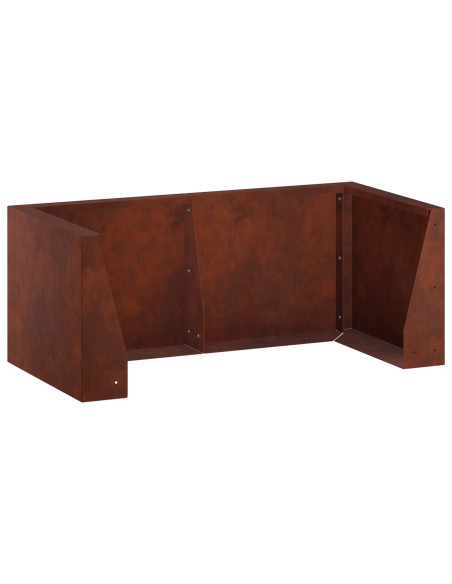Muro di contenimento 8 pz 300 x 100 x 50 cm Acciaio Corten
