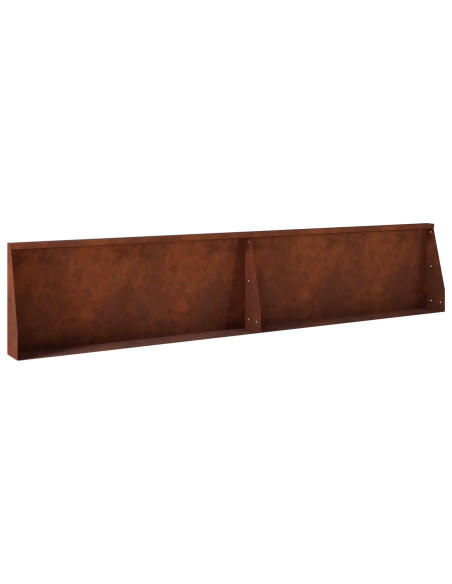 Muro di contenimento 8 pz 300 x 100 x 50 cm Acciaio Corten