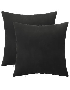 Federa 2 pcs HEERLEN Nero 35 x 35 cm Velluto