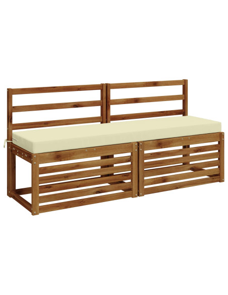 Cuscini per Panchina a 2 Pezzi SOEST 2 pz 100% Poliestere Crema