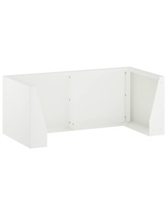 Muro di contenimento 6 pz 200 x 100 x 40 cm Acciaio Bianco 2