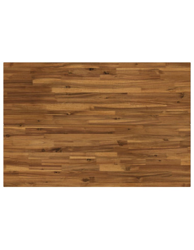 120 x 80 x 75 cm Legno di Acacia Massello Naturale e Caffè