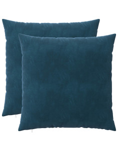 Federa 2 pcs HEERLEN Blu 65 x 65 cm Velluto