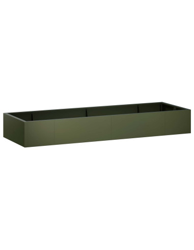 Muro di contenimento 8 pz 300 x 100 x 50 cm Acciaio Verde Oliva