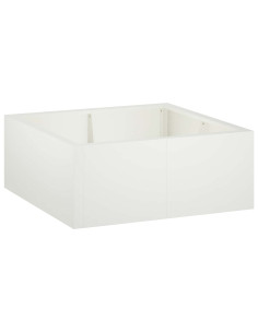 Muro di contenimento 4 pz 100 x 100 x 30 cm Acciaio Bianco
