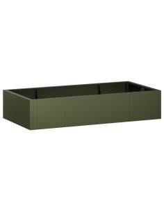 Muro di contenimento 6 pz 200 x 100 x 40 cm Acciaio Verde Oliva