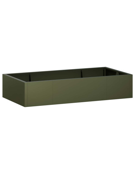 Muro di contenimento 6 pz 200 x 100 x 40 cm Acciaio Verde Oliva