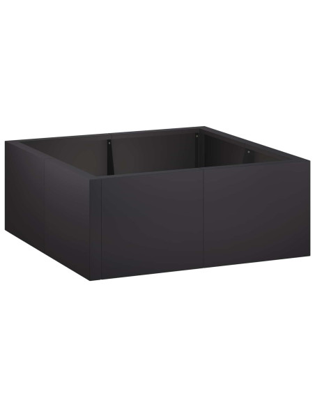 Muro di contenimento 4 pz 100 x 100 x 30 cm Acciaio Nero