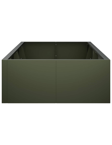 Muro di contenimento 8 pz 300 x 100 x 30 cm Acciaio Verde Oliva