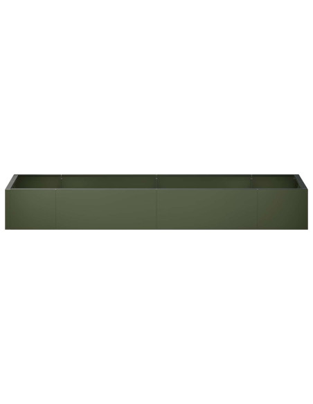 Muro di contenimento 8 pz 300 x 100 x 50 cm Acciaio Verde Oliva