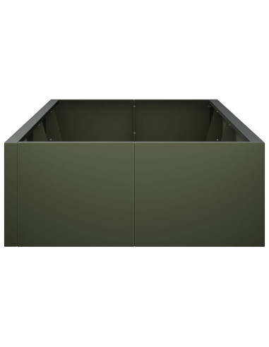 Muro di contenimento 8 pz 300 x 100 x 50 cm Acciaio Verde Oliva