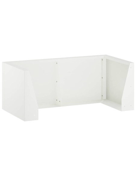 Muro di contenimento 4 pz 100 x 100 x 30 cm Acciaio Bianco
