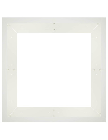 Muro di contenimento 4 pz 100 x 100 x 30 cm Acciaio Bianco