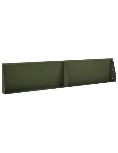 Muro di contenimento 6 pz 200 x 100 x 40 cm Acciaio Verde Oliva