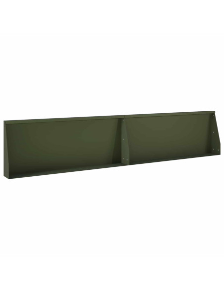 Muro di contenimento 6 pz 200 x 100 x 40 cm Acciaio Verde Oliva