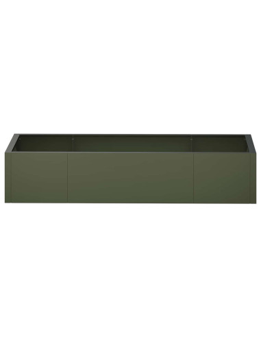 Muro di contenimento 6 pz 200 x 100 x 40 cm Acciaio Verde Oliva