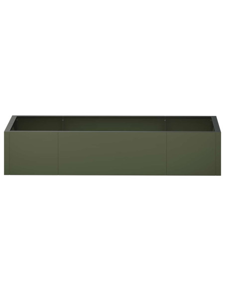 Muro di contenimento 6 pz 200 x 100 x 40 cm Acciaio Verde Oliva