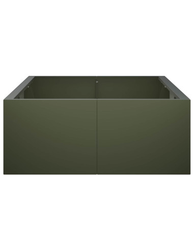 Muro di contenimento 6 pz 200 x 100 x 40 cm Acciaio Verde Oliva