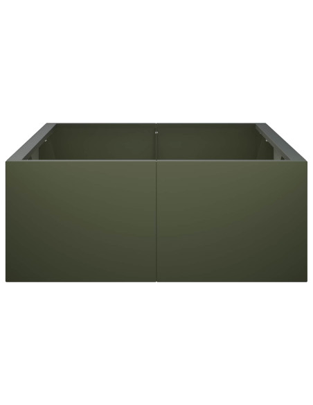 Muro di contenimento 6 pz 200 x 100 x 40 cm Acciaio Verde Oliva