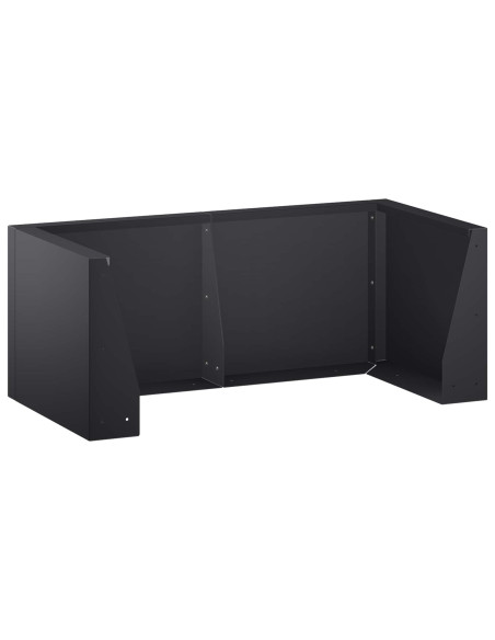 Muro di contenimento 4 pz 100 x 100 x 40 cm Acciaio Nero