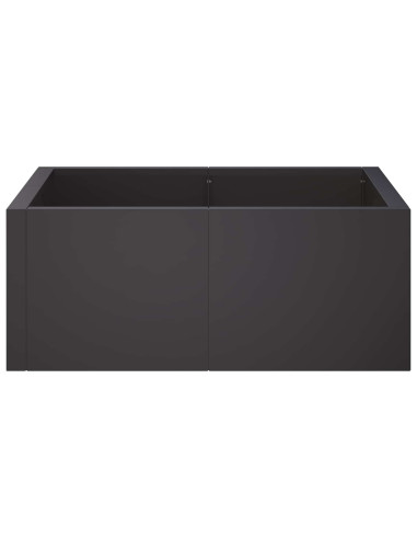 Muro di contenimento 4 pz 100 x 100 x 40 cm Acciaio Nero