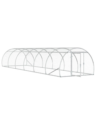 Pollaio Argento 600 x 150 x 100 cm Acciaio zincato