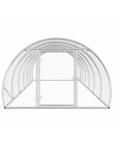 Pollaio Argento 600 x 150 x 100 cm Acciaio zincato