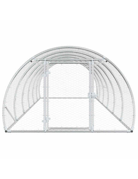 Pollaio Argento 600 x 150 x 100 cm Acciaio zincato