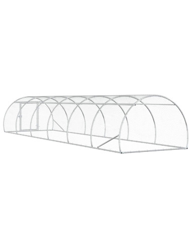 Pollaio Argento 600 x 150 x 100 cm Acciaio zincato