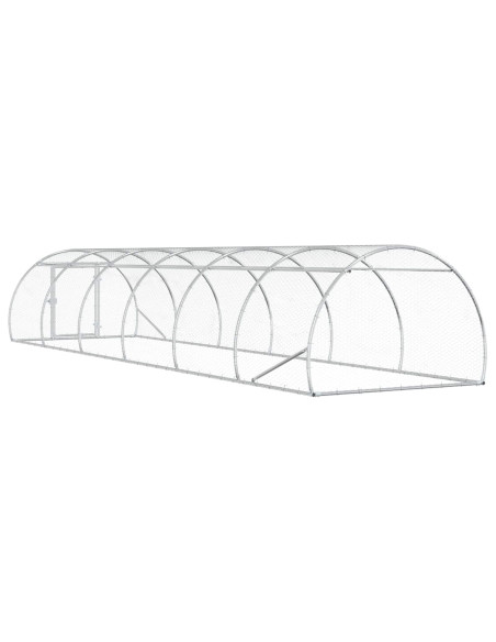 Pollaio Argento 600 x 150 x 100 cm Acciaio zincato