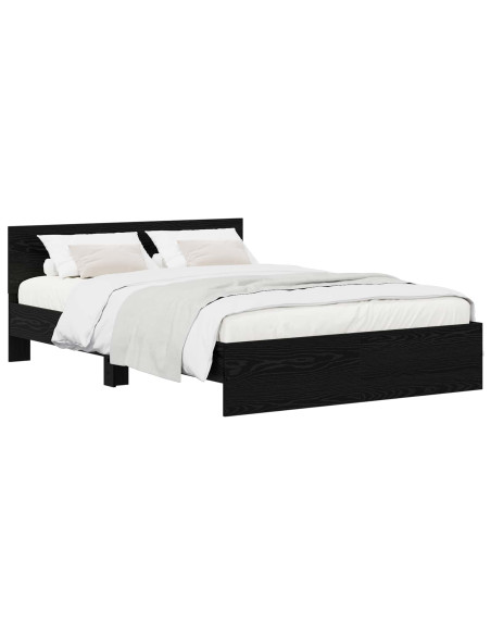 Struttura letto con testata Rovere Nero 120 x 200 cm