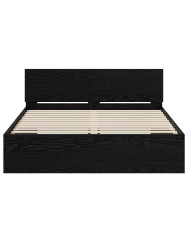 Struttura letto con testata Rovere Nero 120 x 200 cm