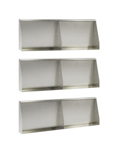 Muro di contenimento 6 pz 60 x 12 x 40 cm Acciaio Inox Argento