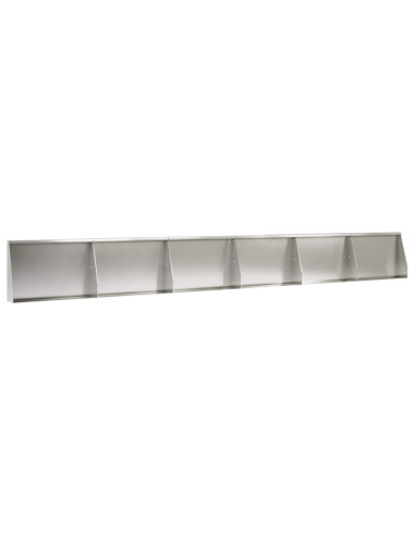 Muro di contenimento 6 pz 60 x 12 x 40 cm Acciaio Inox Argento