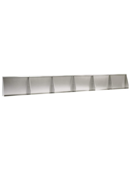 Muro di contenimento 6 pz 60 x 12 x 40 cm Acciaio Inox Argento