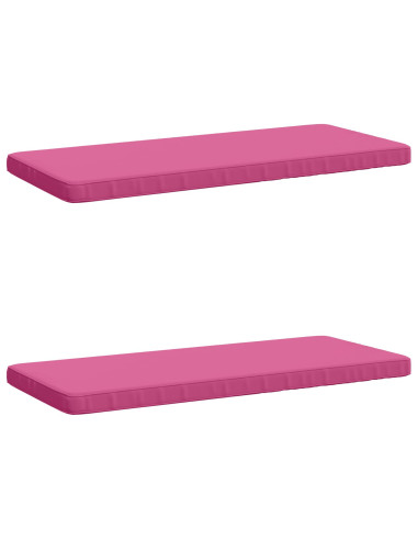 Cuscini per Panchina a 2 Pezzi VUGHT 2 pz 100% Poliestere Rosa