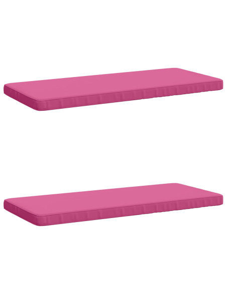 Cuscini per Panchina a 2 Pezzi VUGHT 2 pz 100% Poliestere Rosa