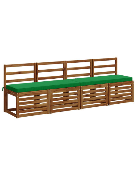 Cuscini per Panchina a 2 Pezzi VUGHT 2 pz 100% Poliestere Verde