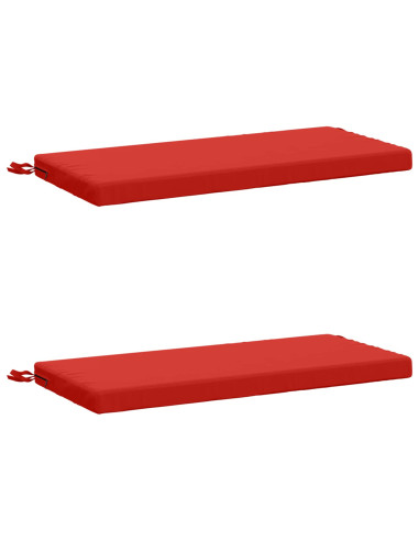 Cuscini per Panchina a 2 Pezzi SOEST 2 pz 100% Poliestere Rosso
