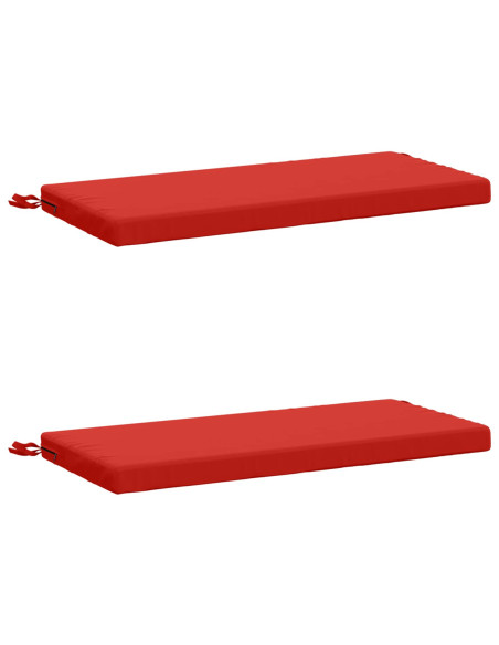 Cuscini per Panchina a 2 Pezzi SOEST 2 pz 100% Poliestere Rosso