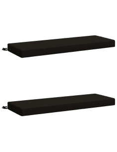 Cuscini per Panchina a 2 Pezzi SOEST 2 pz 100% Poliestere Nero