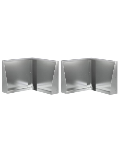 Muro di contenimento 2 pz 50 x 50 x 30 cm Acciaio zincato