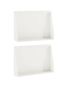 Muro di contenimento 2 pz 60 x 12 x 50 cm Acciaio Bianco 2